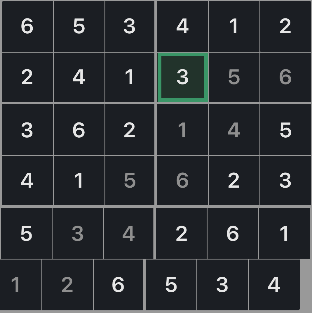 Mini Sudoku