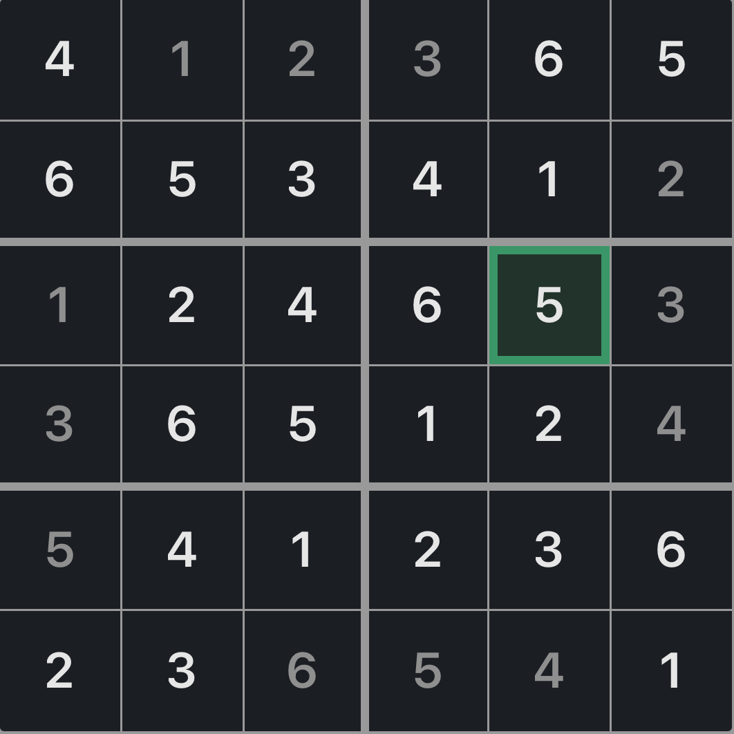 Mini Sudoku