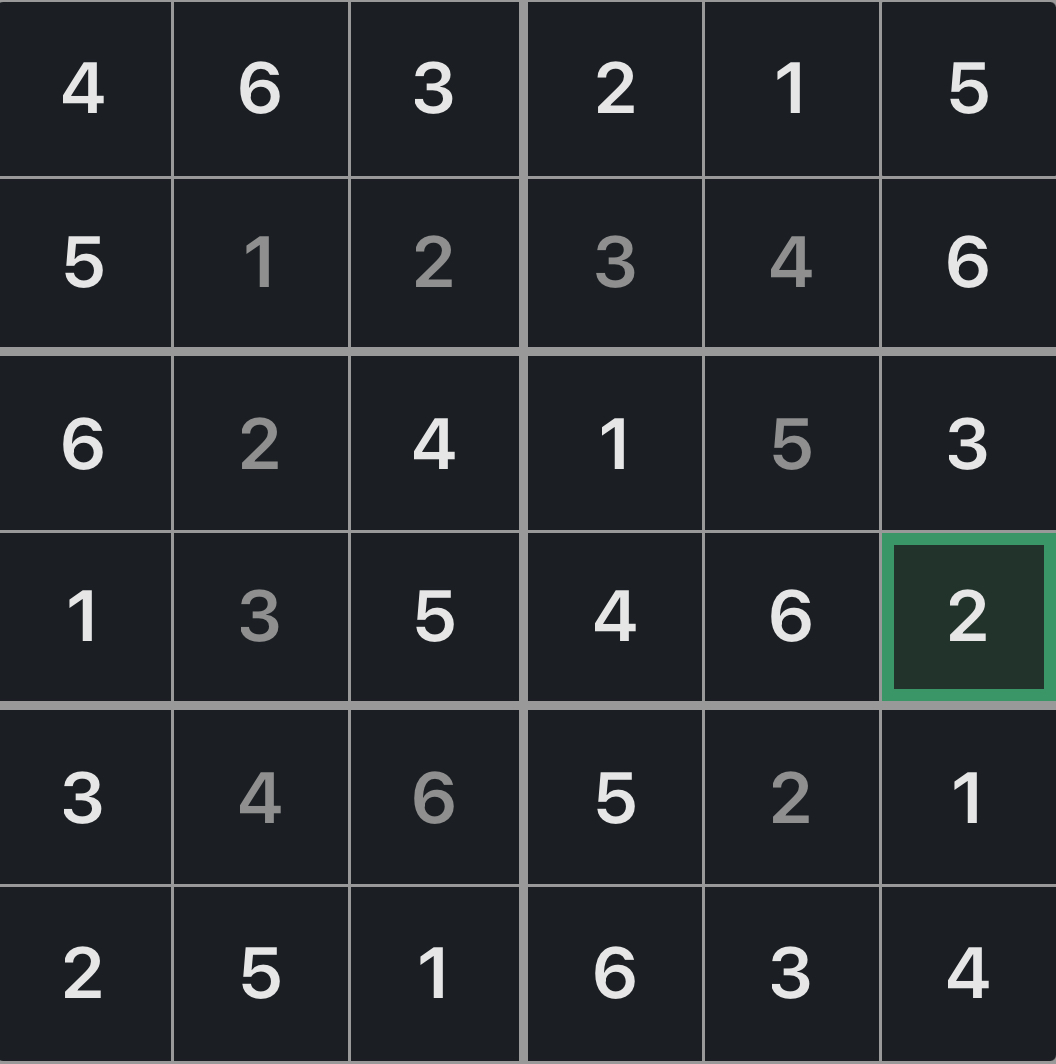 Mini Sudoku