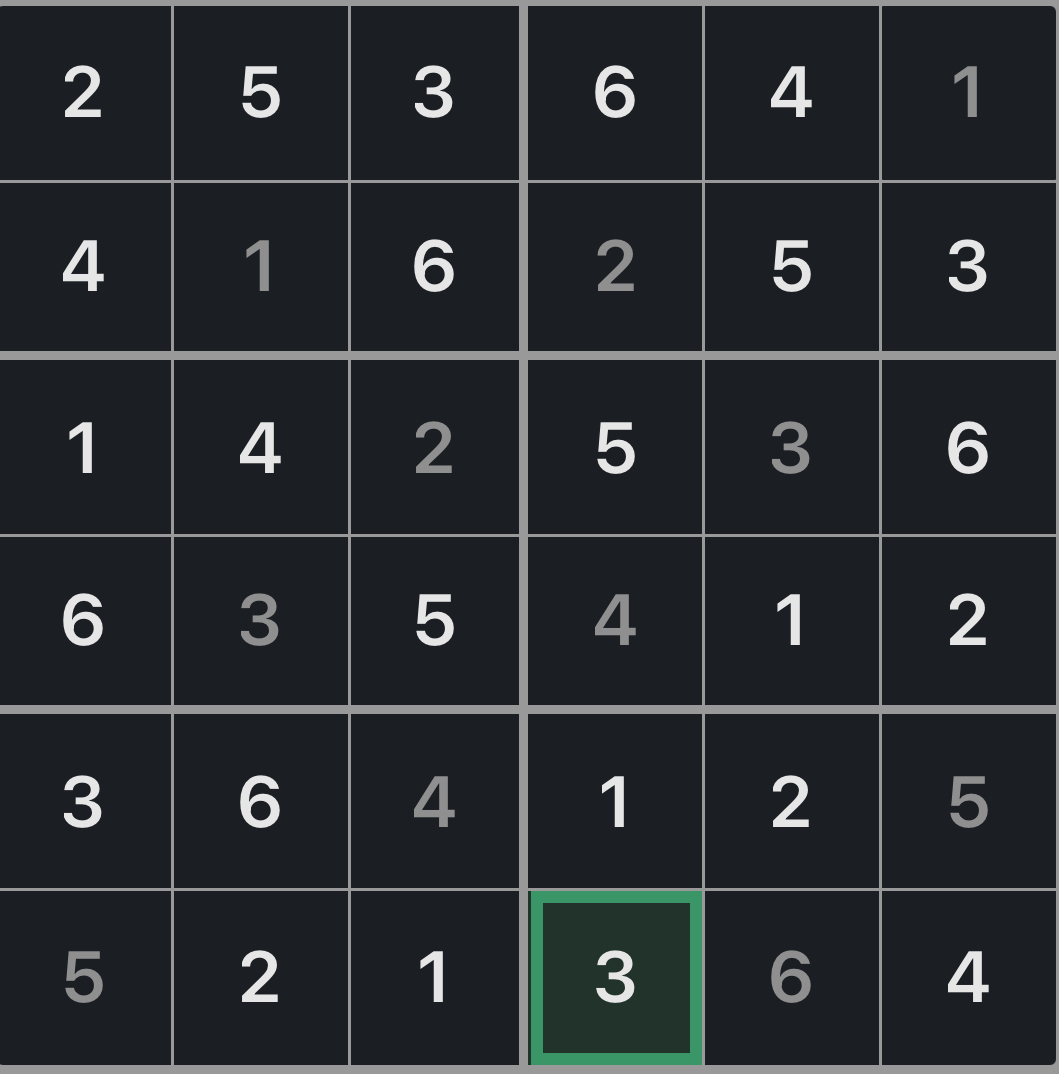 Mini Sudoku