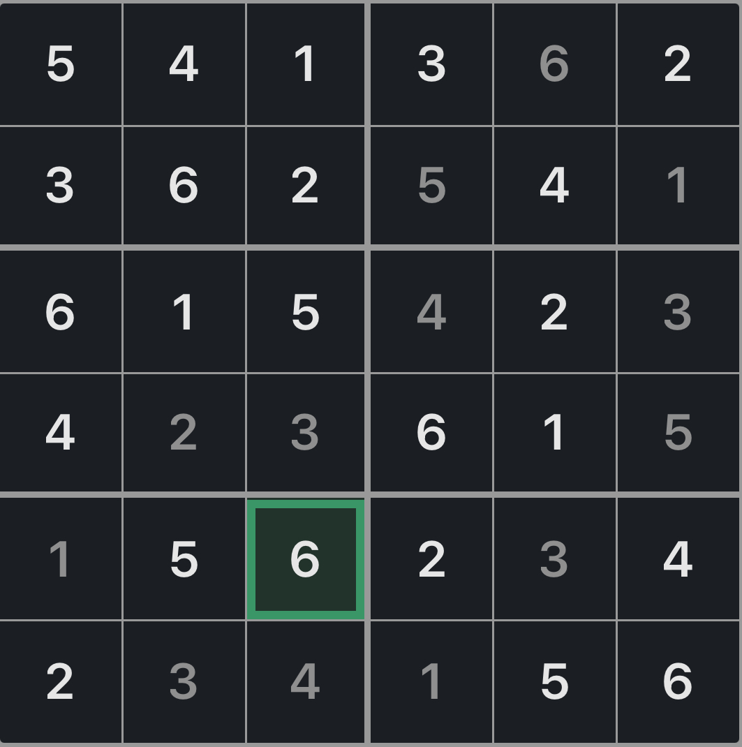 Mini Sudoku