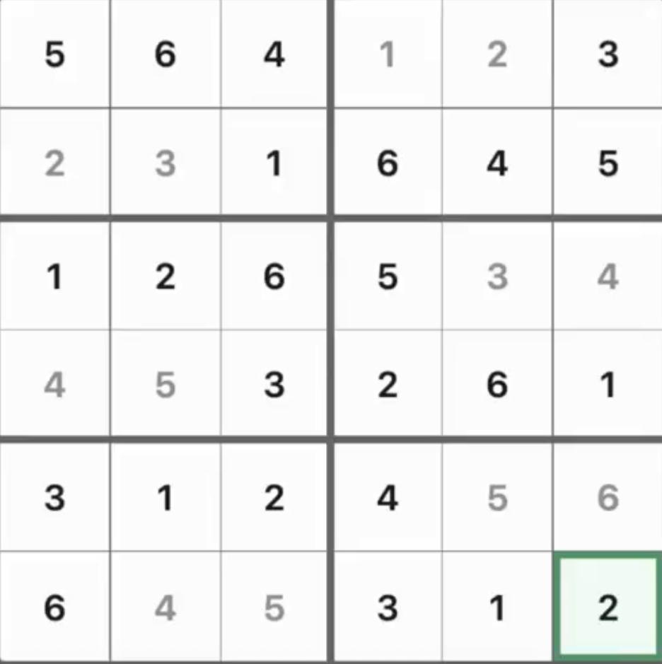 Mini Sudoku