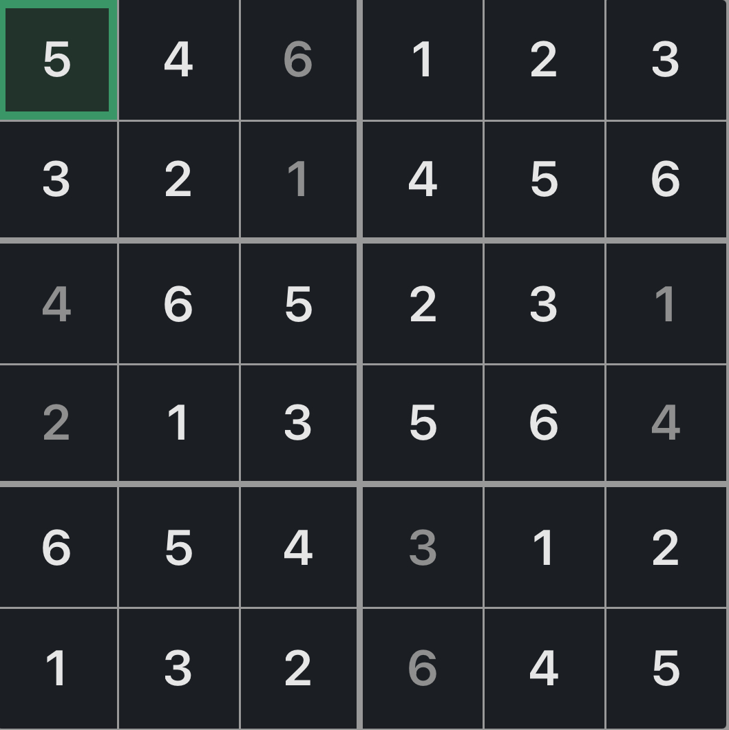 Mini Sudoku