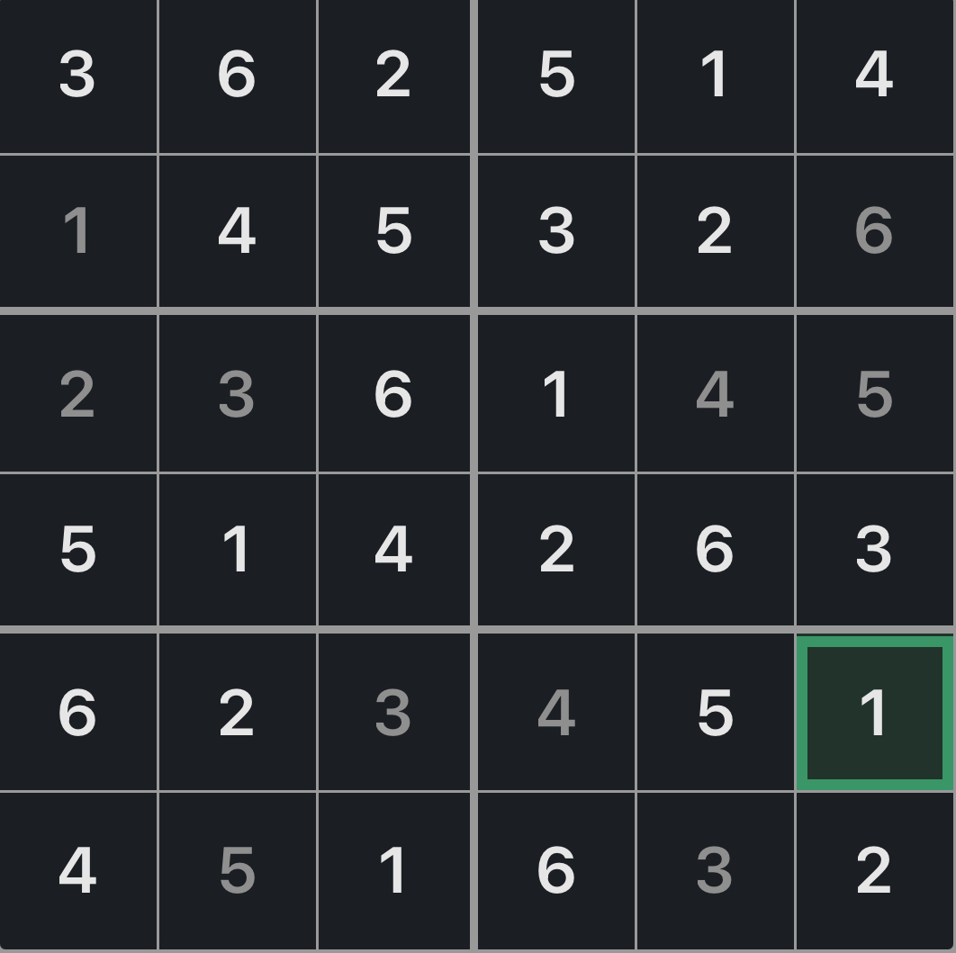 Mini Sudoku