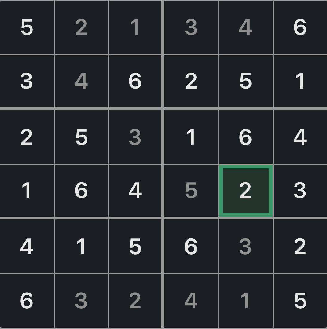 Mini Sudoku