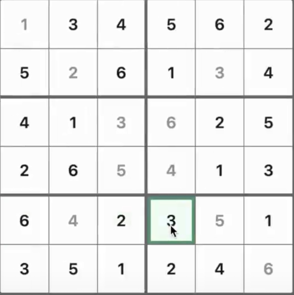 Mini Sudoku
