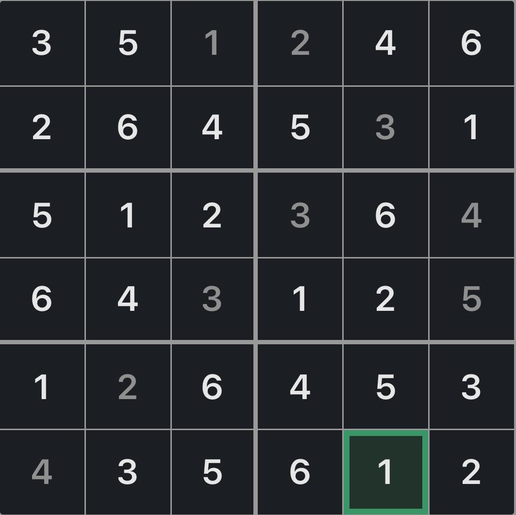 Mini Sudoku