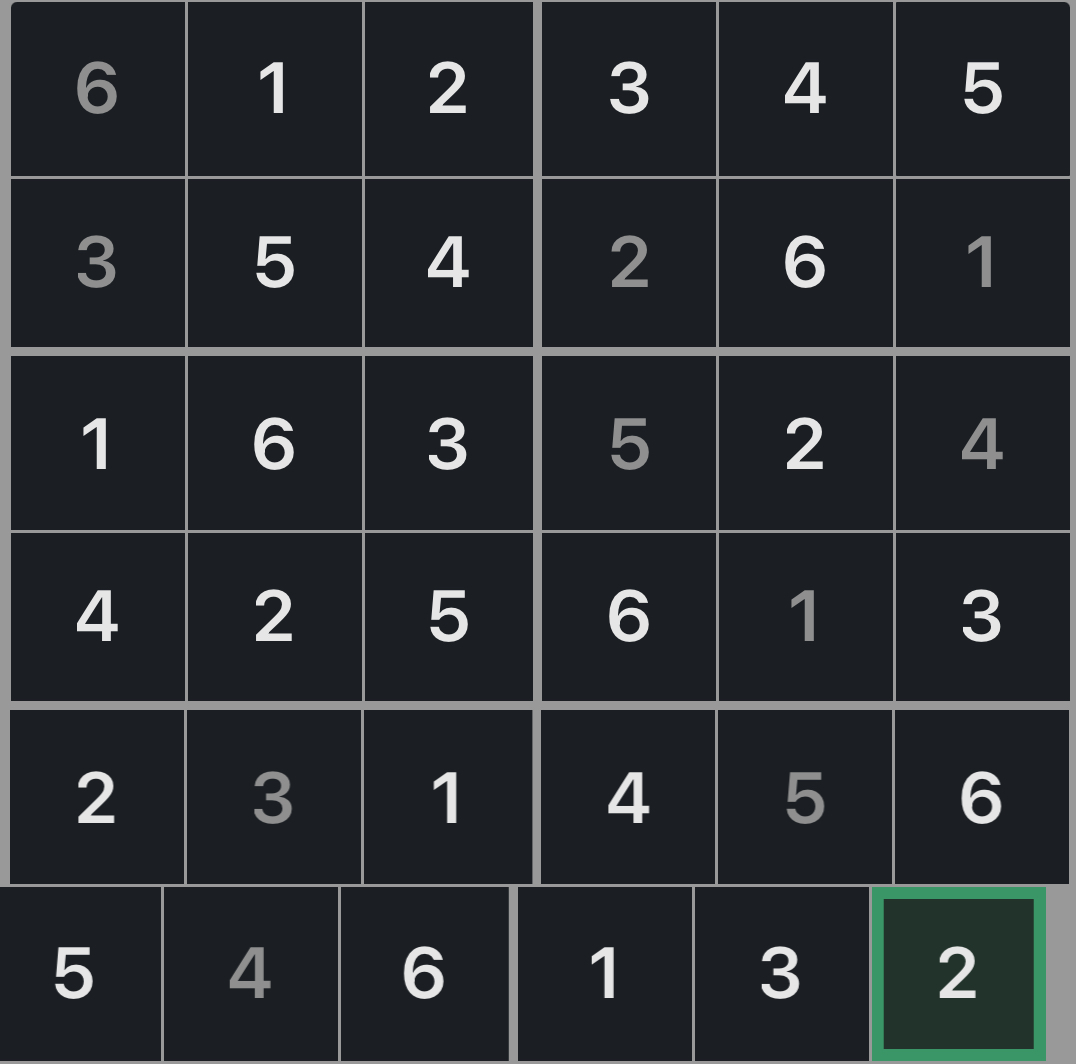 Mini Sudoku