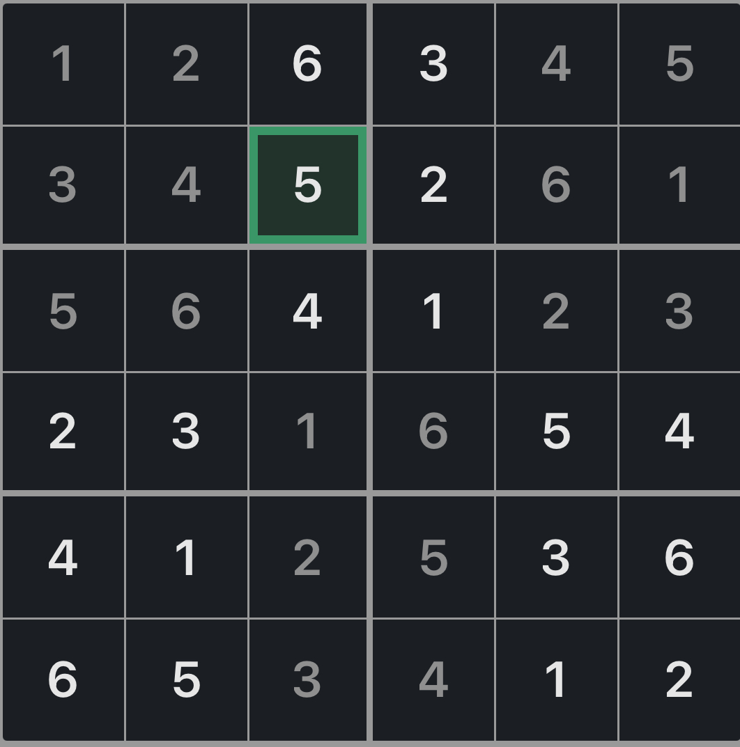 Mini Sudoku