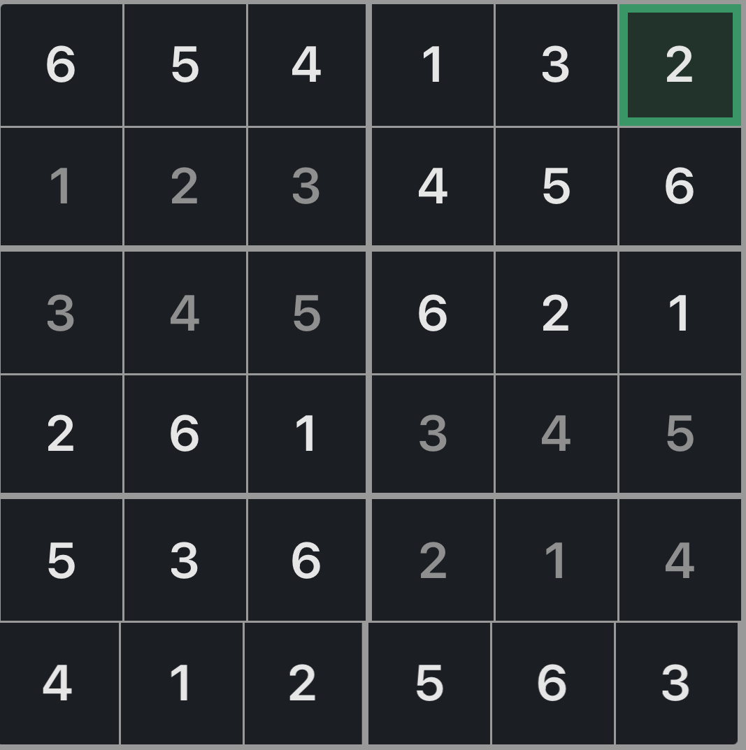 Mini Sudoku