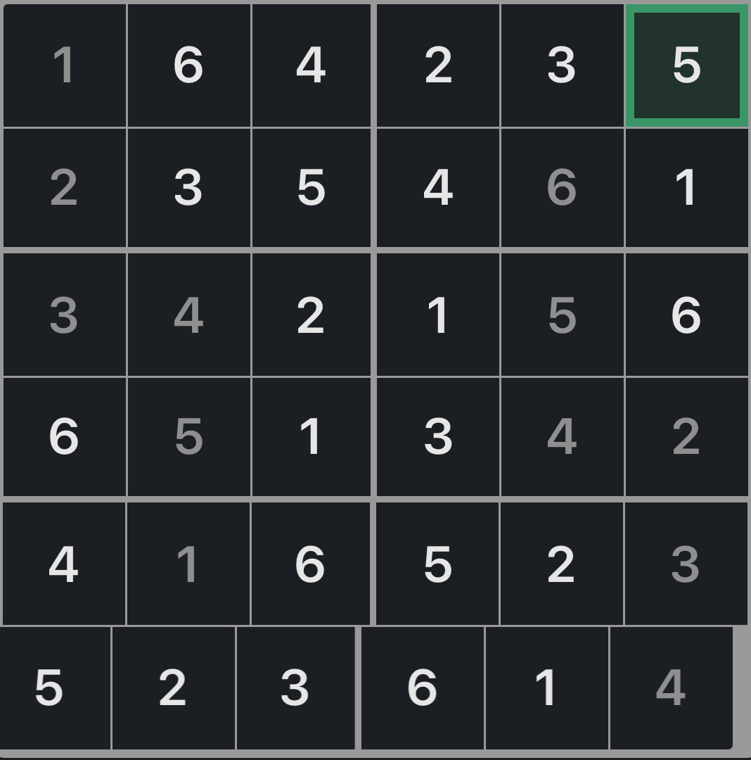 Mini Sudoku