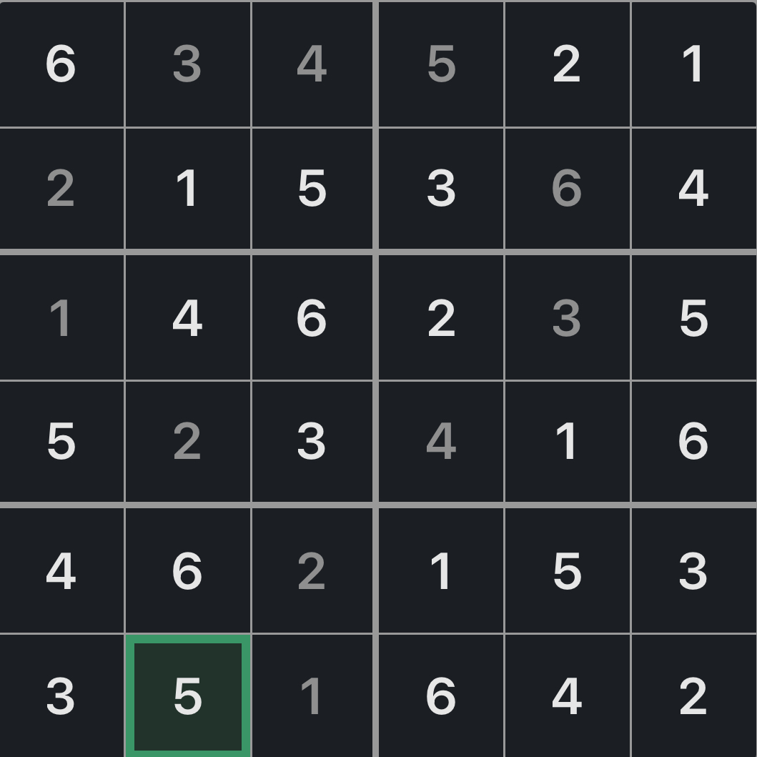 Mini Sudoku