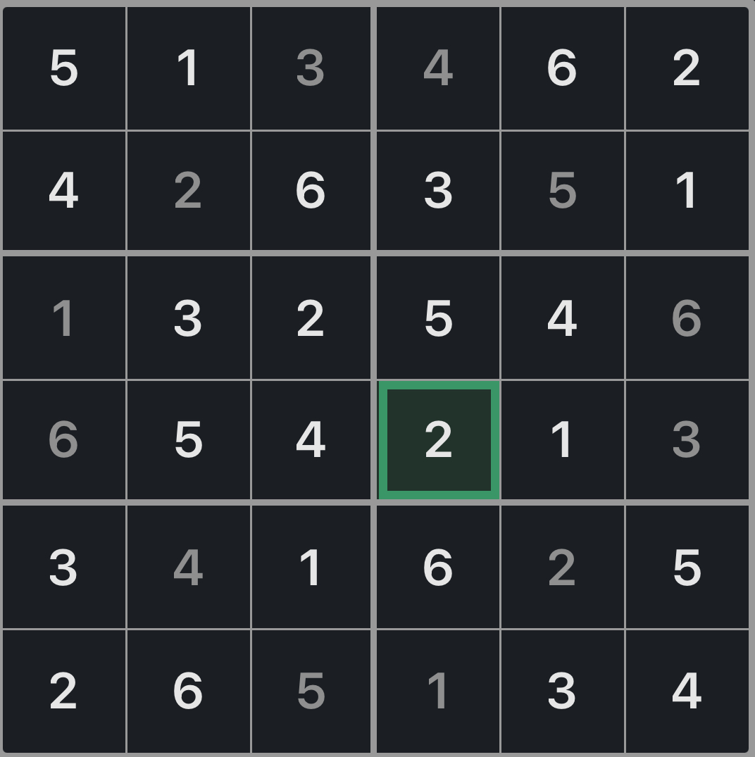 Mini Sudoku