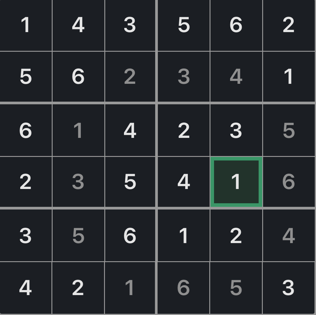 Mini Sudoku