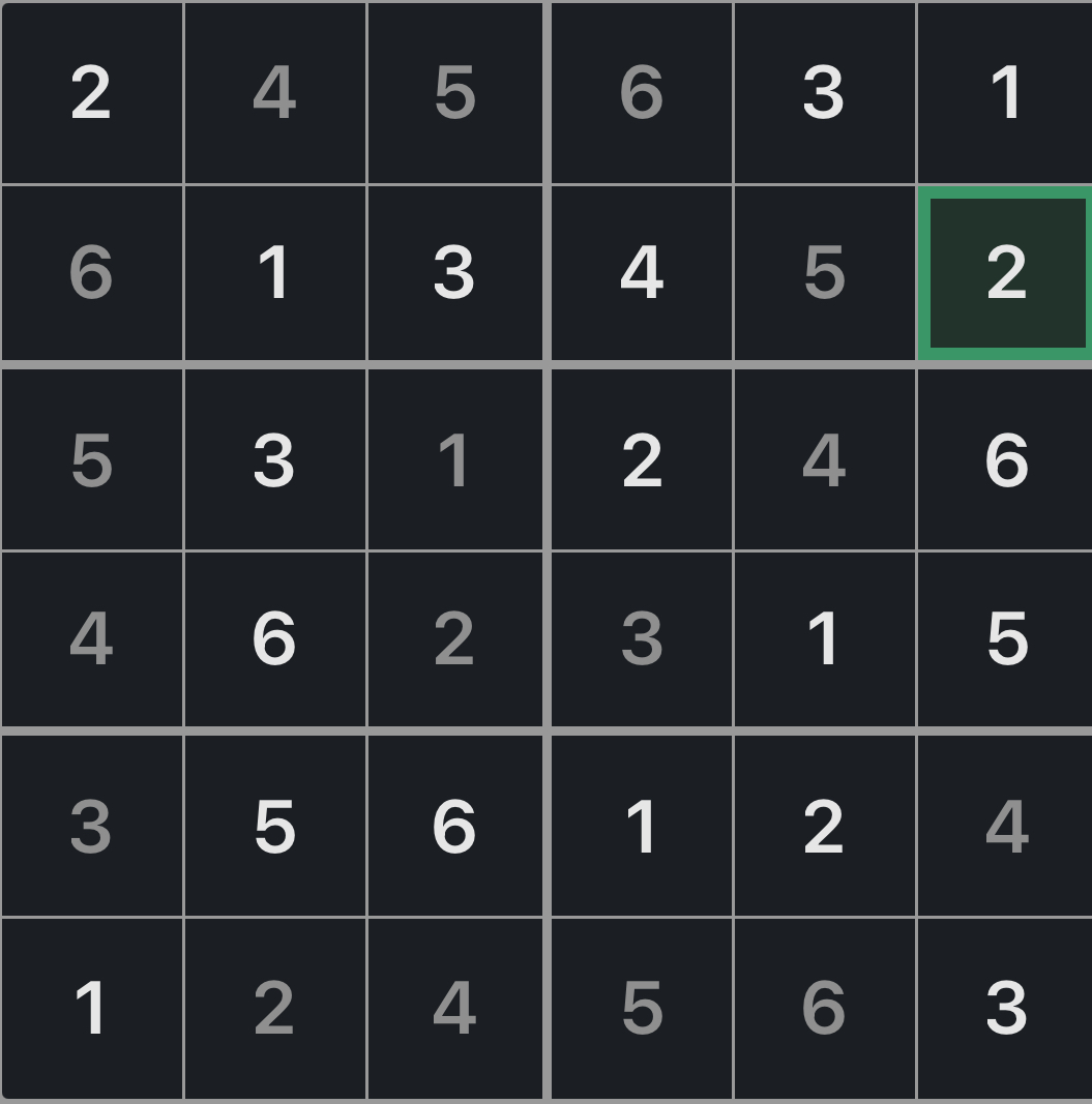 Mini Sudoku